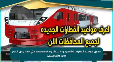 جدول مواعيد قطارات القاهرة والإسكندرية للمصيف: متى يغادر كل قطار وأبرز التفاصيل؟